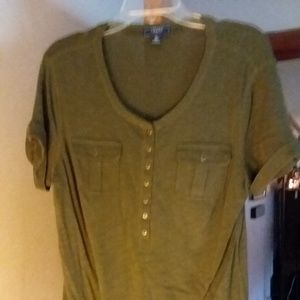 Chaps Short Sleeve Womens Top